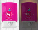 Birthday Monster Pink Ceramic Night Light Compact, UL-Certified, Ideal for Bedroom, Bathroom, Nursery, Hallway, Kitchen, 6x4x3, Multicolor