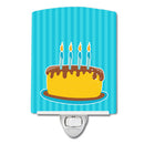 Birthday Cake Ceramic Night Light Compact, UL-Certified, Ideal for Bedroom, Bathroom, Nursery, Hallway, Kitchen, 6x4x3, Multicolor
