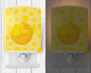 Fish Puffer Fish Ceramic Night Light Compact, UL-Certified, Ideal for Bedroom, Bathroom, Nursery, Hallway, Kitchen, 6x4x3, Multicolor