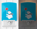 Polar Bear Ceramic Night Light Compact, UL-Certified, Ideal for Bedroom, Bathroom, Nursery, Hallway, Kitchen, 6x4x3, Multicolor