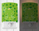 Frog Prince Ceramic Night Light Compact, UL-Certified, Ideal for Bedroom, Bathroom, Nursery, Hallway, Kitchen, 6x4x3, Multicolor