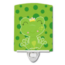 Frog Prince Ceramic Night Light Compact, UL-Certified, Ideal for Bedroom, Bathroom, Nursery, Hallway, Kitchen, 6x4x3, Multicolor