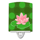 Frog Lily Pad Ceramic Night Light Compact, UL-Certified, Ideal for Bedroom, Bathroom, Nursery, Hallway, Kitchen, 6x4x3, Multicolor