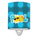 Summer Pool Ceramic Night Light Compact, UL-Certified, Ideal for Bedroom, Bathroom, Nursery, Hallway, Kitchen, 6x4x3, Multicolor