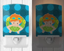 Summer Pool Boy in Tube Ginger Ceramic Night Light Compact, UL-Certified, Ideal for Bedroom, Bathroom, Nursery, Hallway, Kitchen, 6x4x3, Multicolor