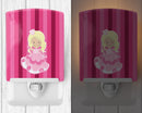 Princess Blonde Ceramic Night Light Compact, UL-Certified, Ideal for Bedroom, Bathroom, Nursery, Hallway, Kitchen, 6x4x3, Multicolor