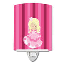 Princess Blonde Ceramic Night Light Compact, UL-Certified, Ideal for Bedroom, Bathroom, Nursery, Hallway, Kitchen, 6x4x3, Multicolor