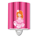 Princess Ginger Ceramic Night Light Compact, UL-Certified, Ideal for Bedroom, Bathroom, Nursery, Hallway, Kitchen, 6x4x3, Multicolor