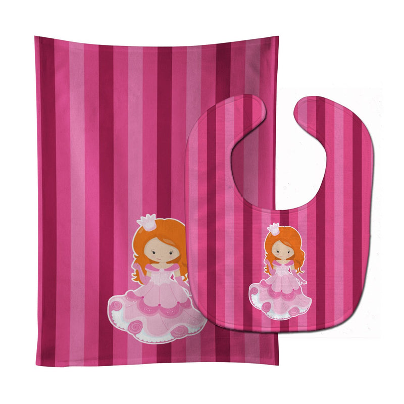 Princess Ginger Baby Bib & Burp Cloth BB9005STBU