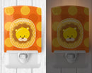 Zoo Month 0 Lion Ceramic Night Light Compact, UL-Certified, Ideal for Bedroom, Bathroom, Nursery, Hallway, Kitchen, 6x4x3, Multicolor