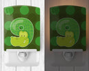 Zoo Month 9 Aligator Ceramic Night Light Compact, UL-Certified, Ideal for Bedroom, Bathroom, Nursery, Hallway, Kitchen, 6x4x3, Multicolor
