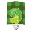 Zoo Month 9 Aligator Ceramic Night Light Compact, UL-Certified, Ideal for Bedroom, Bathroom, Nursery, Hallway, Kitchen, 6x4x3, Multicolor