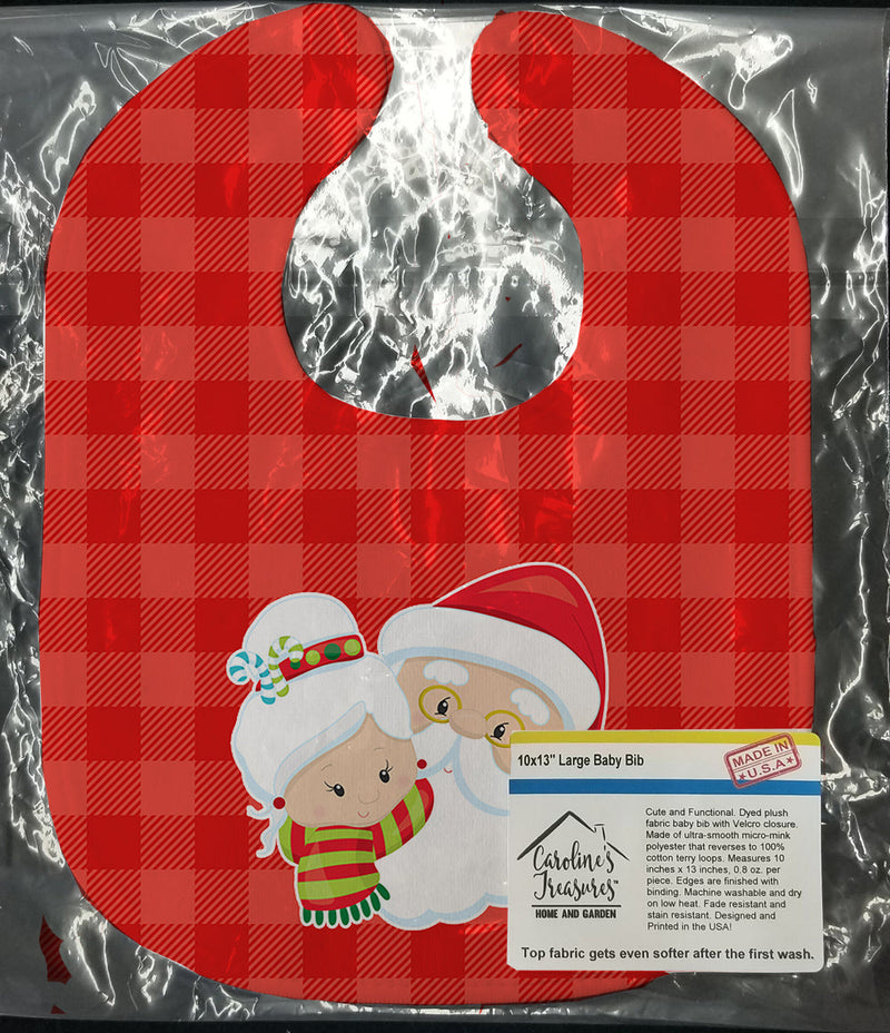 Christmas Santa Claus and Mrs Claus Baby Bib BB9020BIB