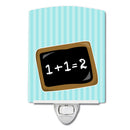 Back to School Math Ceramic Night Light Compact, UL-Certified, Ideal for Bedroom, Bathroom, Nursery, Hallway, Kitchen, 6x4x3, Multicolor