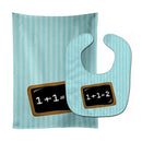 Back to School Math Baby Bib & Burp Cloth Easy-Clean Baby Bib Baby Feeding Accessory Baby Mealtime Essential