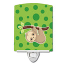 Sloth Ceramic Night Light Compact, UL-Certified, Ideal for Bedroom, Bathroom, Nursery, Hallway, Kitchen, 6x4x3, Multicolor