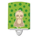 Sloth Yoga Ceramic Night Light Compact, UL-Certified, Ideal for Bedroom, Bathroom, Nursery, Hallway, Kitchen, 6x4x3, Multicolor