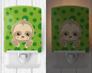 Sloth Paws Ceramic Night Light Compact, UL-Certified, Ideal for Bedroom, Bathroom, Nursery, Hallway, Kitchen, 6x4x3, Multicolor