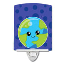 Planets Earth Ceramic Night Light Compact, UL-Certified, Ideal for Bedroom, Bathroom, Nursery, Hallway, Kitchen, 6x4x3, Multicolor