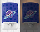Planets Saturn Ceramic Night Light Compact, UL-Certified, Ideal for Bedroom, Bathroom, Nursery, Hallway, Kitchen, 6x4x3, Multicolor