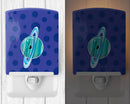 Planets Saturn Ceramic Night Light Compact, UL-Certified, Ideal for Bedroom, Bathroom, Nursery, Hallway, Kitchen, 6x4x3, Multicolor