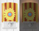 Heart Flower Ceramic Night Light Compact, UL-Certified, Ideal for Bedroom, Bathroom, Nursery, Hallway, Kitchen, 6x4x3, Multicolor