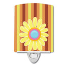 Heart Flower Ceramic Night Light Compact, UL-Certified, Ideal for Bedroom, Bathroom, Nursery, Hallway, Kitchen, 6x4x3, Multicolor