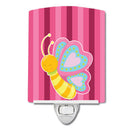Butterfly Pink Ceramic Night Light Compact, UL-Certified, Ideal for Bedroom, Bathroom, Nursery, Hallway, Kitchen, 6x4x3, Multicolor