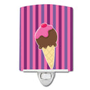 Ice Cream Cone Ceramic Night Light Compact, UL-Certified, Ideal for Bedroom, Bathroom, Nursery, Hallway, Kitchen, 6x4x3, Multicolor