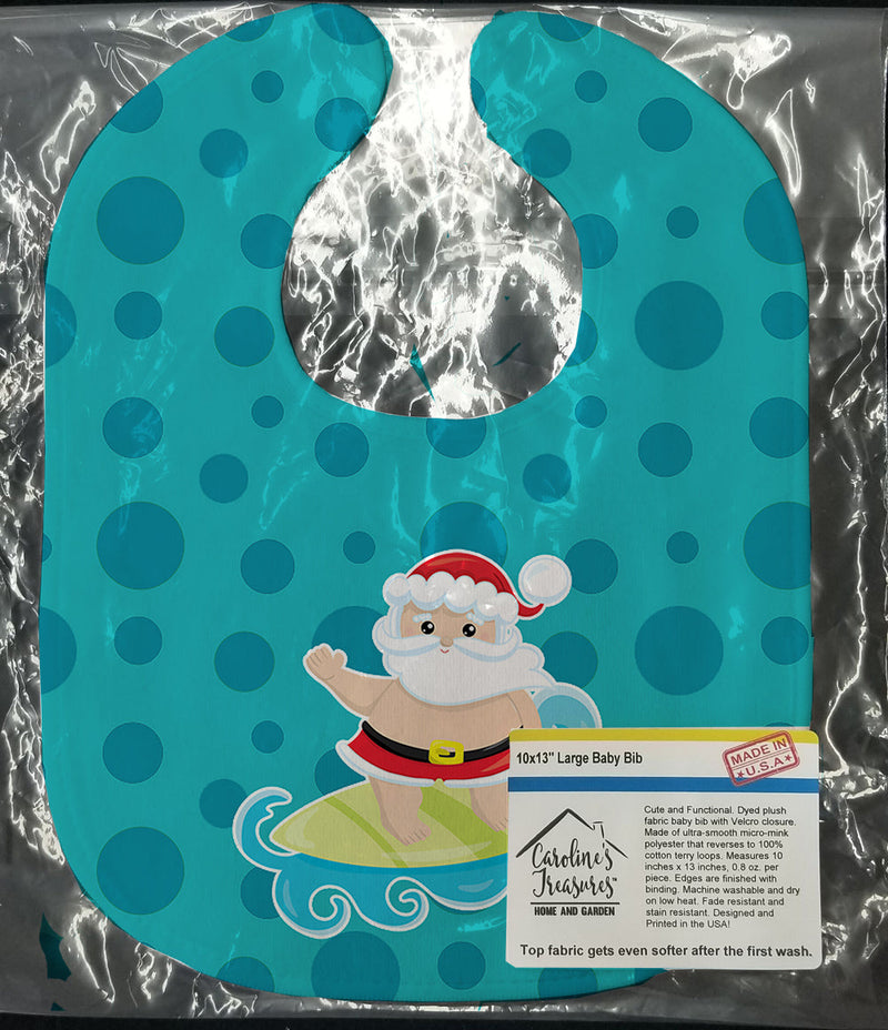 Beach Santa Claus Surfer Baby Bib BB9067BIB