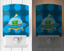Robot Spaceship Ceramic Night Light Compact, UL-Certified, Ideal for Bedroom, Bathroom, Nursery, Hallway, Kitchen, 6x4x3, Multicolor