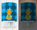 Robot Dog Ceramic Night Light Compact, UL-Certified, Ideal for Bedroom, Bathroom, Nursery, Hallway, Kitchen, 6x4x3, Multicolor