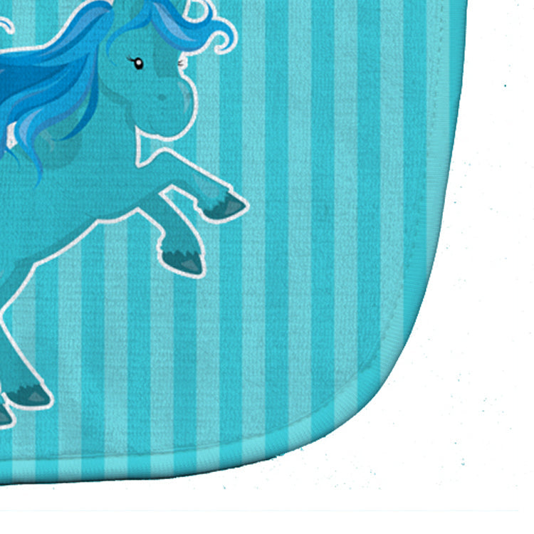 Unicorn Blue Stripes Baby Bib BB9086BIB