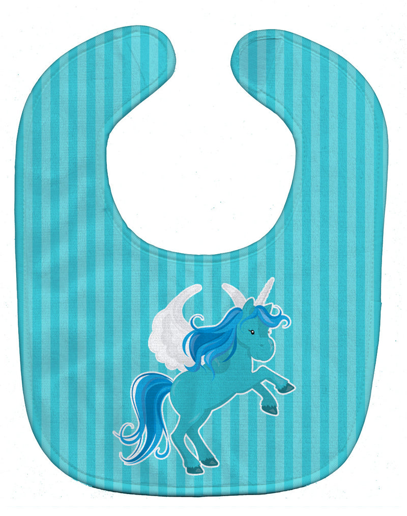 Unicorn Blue Stripes Baby Bib BB9086BIB