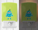 Birthday Monster Ceramic Night Light Compact, UL-Certified, Ideal for Bedroom, Bathroom, Nursery, Hallway, Kitchen, 6x4x3, Multicolor