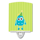 Birthday Monster Ceramic Night Light Compact, UL-Certified, Ideal for Bedroom, Bathroom, Nursery, Hallway, Kitchen, 6x4x3, Multicolor
