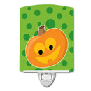 Halloween JackOLantern Ceramic Night Light Compact, UL-Certified, Ideal for Bedroom, Bathroom, Nursery, Hallway, Kitchen, 6x4x3, Multicolor