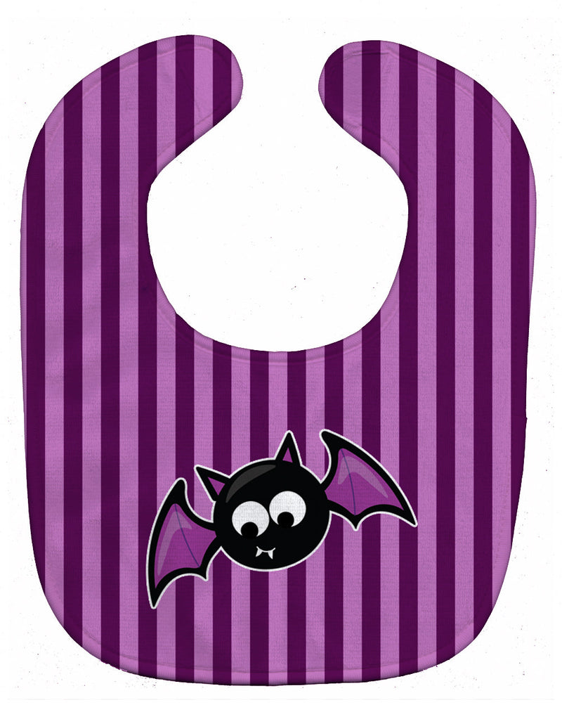 Halloween Bat Purple Stripes Baby Bib BB9111BIB