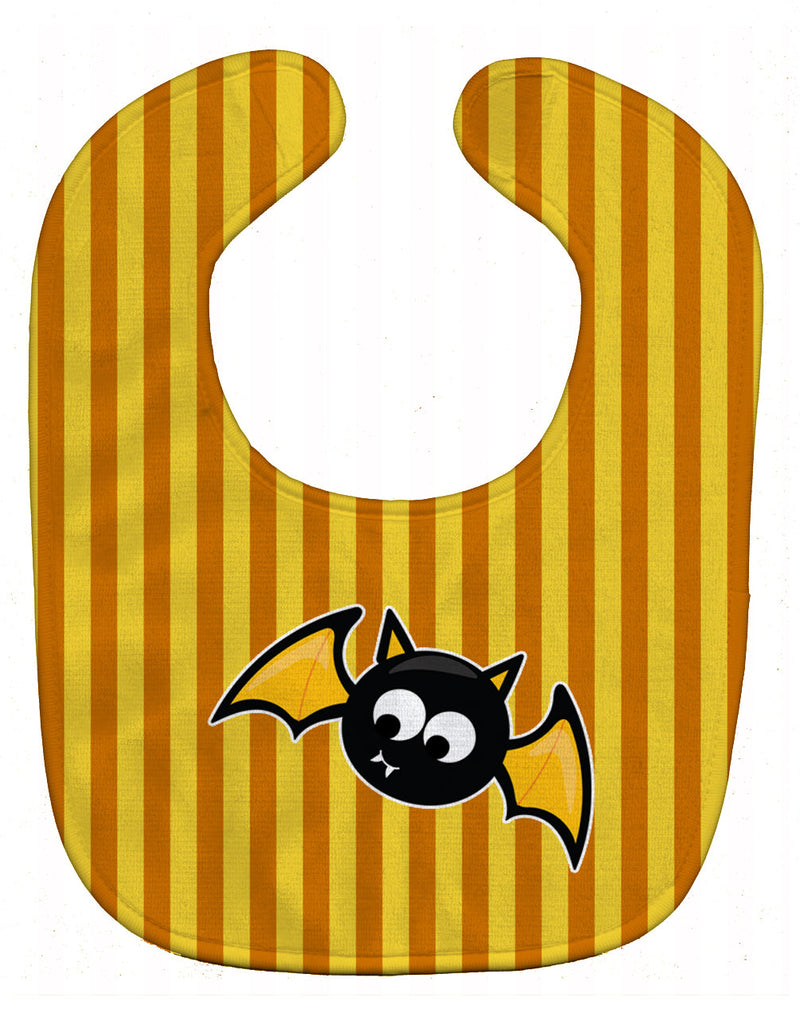 Halloween Bat Orange Stripes Baby Bib BB9112BIB