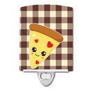 Pizza Ceramic Night Light Compact, UL-Certified, Ideal for Bedroom, Bathroom, Nursery, Hallway, Kitchen, 6x4x3, Multicolor