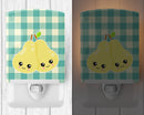 Pears Ceramic Night Light Compact, UL-Certified, Ideal for Bedroom, Bathroom, Nursery, Hallway, Kitchen, 6x4x3, Multicolor