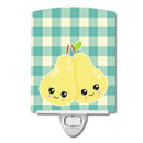 Pears Ceramic Night Light Compact, UL-Certified, Ideal for Bedroom, Bathroom, Nursery, Hallway, Kitchen, 6x4x3, Multicolor