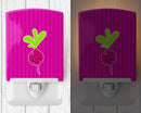 Beet Ceramic Night Light Compact, UL-Certified, Ideal for Bedroom, Bathroom, Nursery, Hallway, Kitchen, 6x4x3, Multicolor
