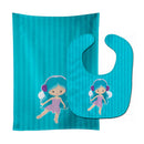 Blue Haired Fairy Baby Bib & Burp Cloth BB9147STBU