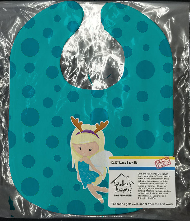 Blonde Haired Christmas Fairy Baby Bib BB9149BIB