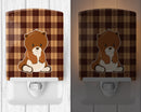 Bear Ceramic Night Light Compact, UL-Certified, Ideal for Bedroom, Bathroom, Nursery, Hallway, Kitchen, 6x4x3, Multicolor