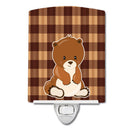 Bear Ceramic Night Light Compact, UL-Certified, Ideal for Bedroom, Bathroom, Nursery, Hallway, Kitchen, 6x4x3, Multicolor