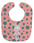 Rabbit Baby Bib Easy-Clean Baby Bib Baby Feeding Accessory Baby Mealtime Essential, 10 x 13, Multicolor