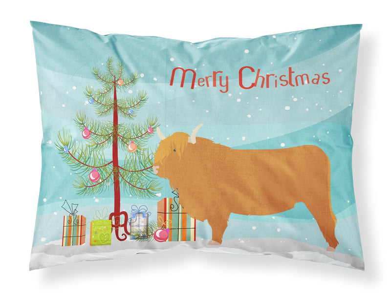 Highland Cow Christmas Fabric Standard Pillowcase BB9187PILLOWCASE