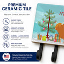 Highland Cow Christmas Leash or Key Holder Wall Hooks, Coat Rack Wall Mount, for Hanging Keys, Towels, Aprons, Leashes